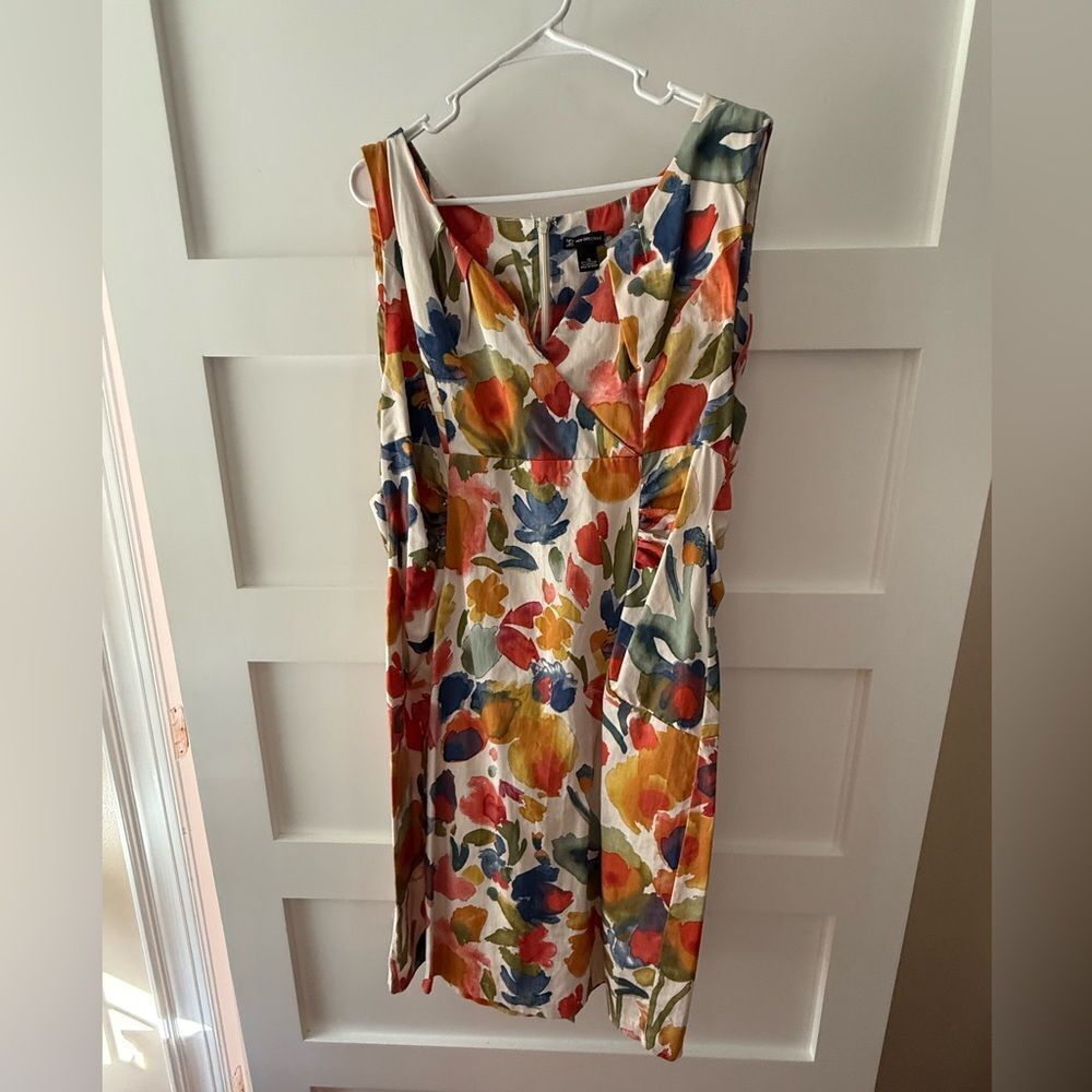 New Directions Floral Sleeveless Dress Cotton